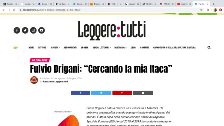 Intervista rilasciata a Leggere:tutti